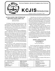 KANSAS CRIMINAL JUSTICE COORDINATING COUNCIL  KCJIS N EWSLETTER