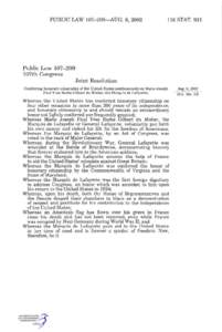 PUBLIC LAW[removed]—AUG. 6, [removed]STAT. 931 Public Law[removed]107th Congress