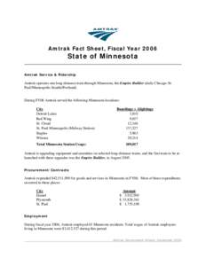 Transportation in Minnesota / Amtrak / Empire Builder / Winona / St. Cloud / North Coast Hiawatha / Carolinian / Transportation in the United States / Rail transportation in the United States / Midway