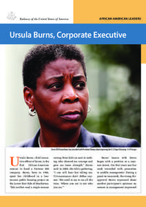 Embassy of the United States of America  AFRICAN-AMERICAN LEADERS Ursula Burns, Corporate Executive