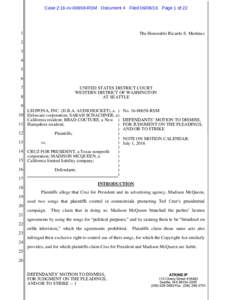 Case 2:16-cvRSM Document 4 FiledPage 1 ofThe Honorable Ricardo S. Martinez