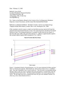 Survival analysis / Regression analysis / Pharmacology / Dose-response relationship / Hazard ratio / Proportional hazards models / Relative risk / Logistic regression / Odds ratio / Statistics / Epidemiology / Medical statistics