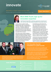 innovate Newsletter of Health Enterprise East (HEE) Issue 9 Winter[removed]The NHS Innovation Hub for the East Midlands, East of England and North London