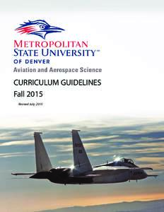 CURRICULUM GUIDELINES Fall 2015 Revised July, 2015 Metropolitan State University of Denver