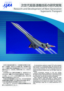 Research and Development of Next Generation Supersonic Transport