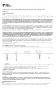 Quarterly Report to Holders of Contingent Value Obligations for the Quarter Ended September 30, 2014 November 14, 2014 To Holders of Contingent Value Obligations: Overview There are currently 98.6 million Contingent Valu