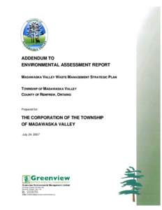 Waste management / Environmental impact assessment / Impact assessment / Sustainable development / Waste Management /  Inc / Waste / Landfill / Bark Lake / Prediction / Environment / Sustainability / Environmental law