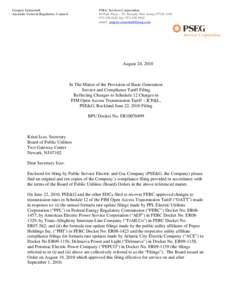 Gregory Eisenstark Associate General Regulatory Counsel PSEG Services Corporation 80 Park Plaza – T5, Newark, New Jersey[removed][removed]fax: [removed]