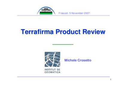 Microsoft PowerPoint - 17_TF_Product_review_5nov07