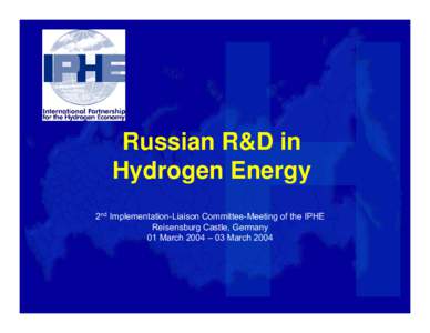 Russian R&D in  Hydrogen Energy