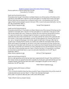 Southern Campaign American Revolution Pension Statements fn48NC Pension application of William Petty Pool R 8,164 Transcribed by Tim Hartis[removed]