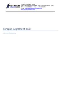 PARAGON Software GroupAlton Parkway, Suite 400, Irvine, CaliforniaTel +  Fax +E-mail  www.paragon-software.com