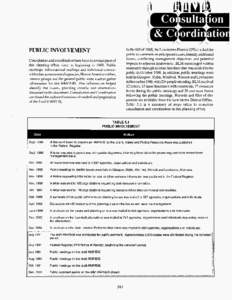 In the fall of 1988, the Lewistown District Office asked the  PUBLIC INVOLVEMENT public to comment on anticipated issues, identify additional issues, conflicting management objectives and potential