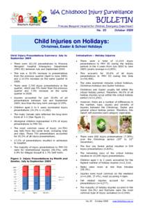 WA Childhood Injury Surveillance  BULLETIN Princess Margaret Hospital for Children, Emergency Department  No. 20