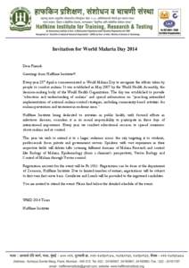 Microbiology / World Malaria Day / Waldemar Haffkine / Haffkine Institute / Malaria / Medicine / Health