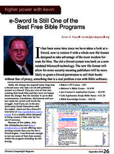 higher power with kevin  e-Sword Is Still One of the Best Free Bible Programs Kevin A. Purcell - [removed]