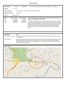 Project Sheet Project Number: RC08GDOT ID: