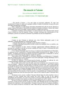 http://www.asmp.fr - Académie des Sciences morales et politiques.  Du muscle à l’atome Texte de Monsieur MARCEL BOITEUX publié dans COMMENTAIRE, N°97, PRINTEMPS 2002