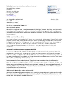NetChoice	
  Promoting	
  Convenience,	
  Choice,	
  and	
  Commerce	
  on	
  the	
  Net	
   Carl	
  Szabo,	
  Policy	
  Counsel	
   NetChoice	
   1401	
  K	
  St	
  NW,	
  Suite	
  502	
   Washington