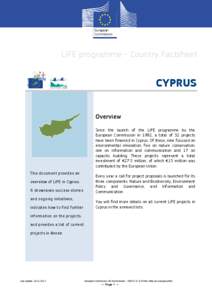 The LIFE Programme / Directorate-General for the Environment / Natura / Waste / Cyprus / .cy / Asia / European Union / Internet in Cyprus