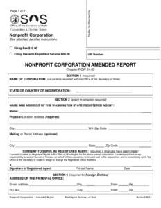 This Box For Office Use Only  Page 1 of 2 Nonprofit Corporation See attached detailed instructions