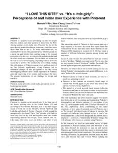 SIGCHI Conference Paper Format