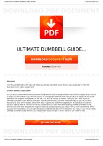 BOOKS ABOUT ULTIMATE DUMBBELL GUIDE WOMEN  Cityhalllosangeles.com ULTIMATE DUMBBELL GUIDE...