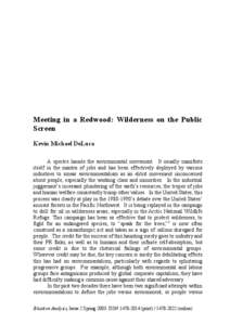 Environment / Environmental social science / Critical theory / Democracy / Public sphere / Wilderness / Environmentalism / The Structural Transformation of the Public Sphere / Environmental justice / Public opinion / Sociology / Political science