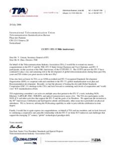 Microsoft Word - ITU-T Anniv_TIA Letter_July 2006.doc
