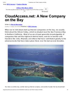 [removed]CloudAccess.net: A New Company on the Bay Issue 2012 January > Feature Stories