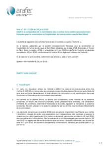 Version publique du document  Avis n° du 29 juin 2016 relatif à la composition de la commission des marchés de la société concessionnaire française pour la construction et l’exploitation du tunnel routie