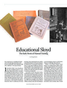 Educational Sloyd The Early Roots of Manual Training by Doug Stowe