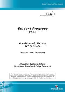 Student Progress 2008 Accelerated Literacy NT Schools System Level Summary