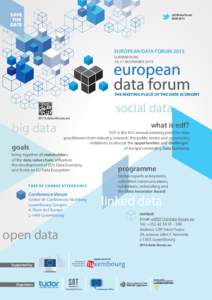 SAVE THE DATE @EUDataForum #EDF2015