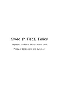 Microsoft Word - Swedish Fiscal Policy 2009 FINAL.doc