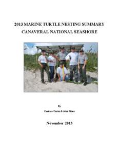 2010 MARINE TURTLE NESTING SUMMARY