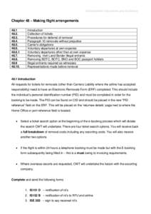 Enforcement Instructions and Guidance  Chapter 48 – Making flight arrangements[removed].