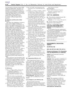 8736  Federal Register / Vol. 77, No[removed]Wednesday, February 15, [removed]Rules and Regulations Aureobasidium pullulans strains DSM[removed]and DSM[removed]Therefore, an