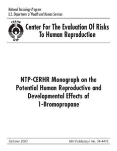 NTP-CERHR Monograph on 1-Bromopropane