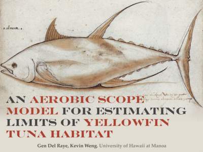An Aerobic Scope Model for Estimating Limits of Yellowfin Tuna Habitat Gen Del Raye, Kevin Weng. University of Hawaii at Manoa