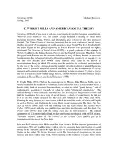 Functionalism / Sociological terms / Social philosophy / The Sociological Imagination / C. Wright Mills / Talcott Parsons / Structural functionalism / Sociological imagination / Sociological theory / Sociology / Science / Military-industrial complex