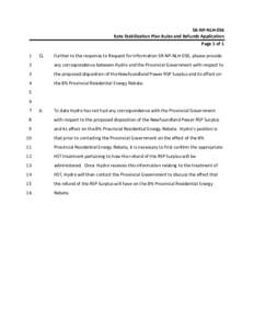 SR‐NP‐NLH‐056  Rate Stabilization Plan Rules and Refunds Application  Page 1 of 1  1   Q. 