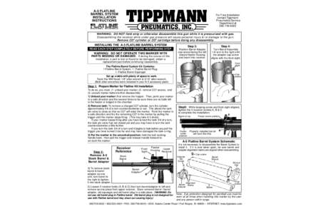 A-5 FLATLINE BARREL SYSTEM INSTALLATION INSTRUCTIONS  TIPPMANN