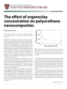 speproThe effect of organoclay concentration on polyurethane nanocomposites Shirley Peng and Jude Iroh