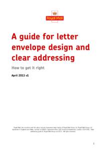 A guide for letter envelope design and clear addressing