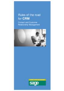 Rules of the road for CRM Contact and Customer Relationship Management  17 Rules of the Road