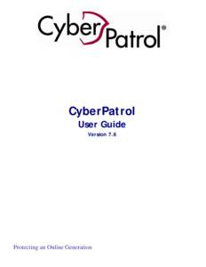 CyberPatrol User Guide Version 7.6 Protecting an Online Generation