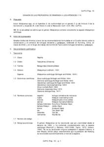 CoP13 Prop. 16 EXAMEN DE LAS PROPUESTAS DE ENMIENDA A LOS APÉNDICES I Y II A. Propuesta Incluir Malayemys spp. en el Apéndice II, de conformidad con el párrafo 2 a) del Artículo II de la Convención y el párrafo B. 