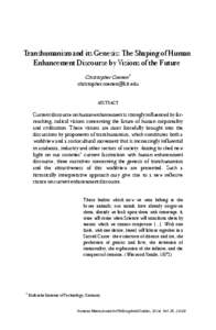 Transhumanism and its Genesis: The Shaping of Human Enhancement Discourse by Shaping of the Future