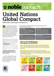 nobleoutreach United Nations Global Compact Noble Group in the Community  Noble Group’s Communication on Progress 2012